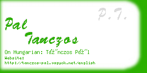 pal tanczos business card